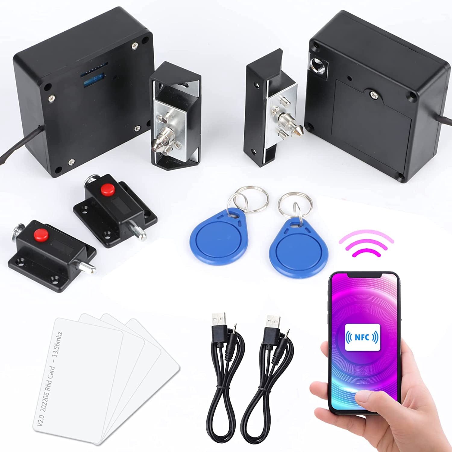 The Hidden RFID Cabinet Lock, Smart NFC Electronic Locks with Slide ...