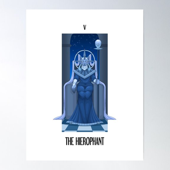 The Hierophant Poster Wall Art, Modern Wall Decor For Living Room Bedroom, 8x12 UNFRAMED