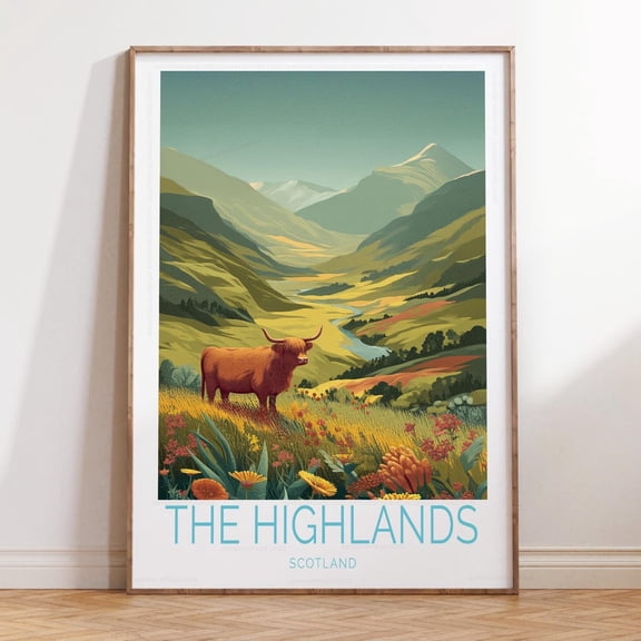 The Highlands Scotland Iconic Highland Scene Wall Art Unframed Paper Print