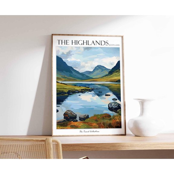 The Highlands Scotland Travel Scottish Landscape Art, Unframed Paper Print