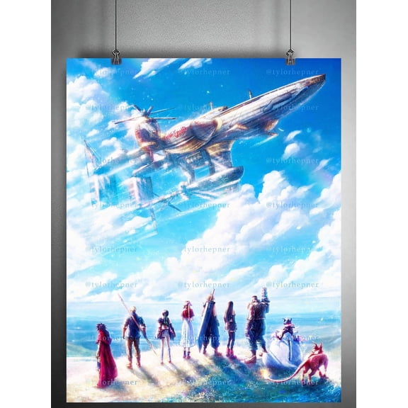 The Highwind Final Fantasy Vii Rebirth Fine Art Print, Unframed Paper Poster 8x10in