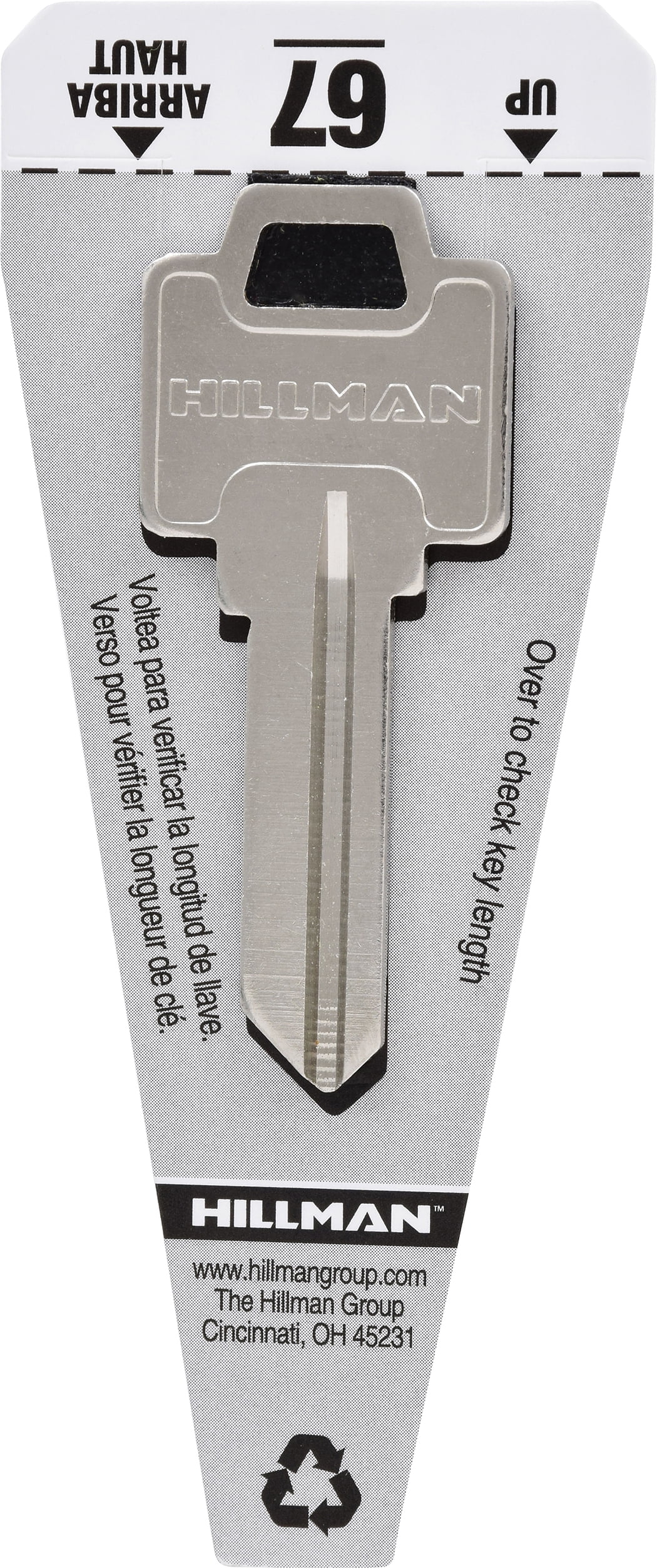 The Hillman 88204 Weiser Key, Silver, 67, Custom Cut