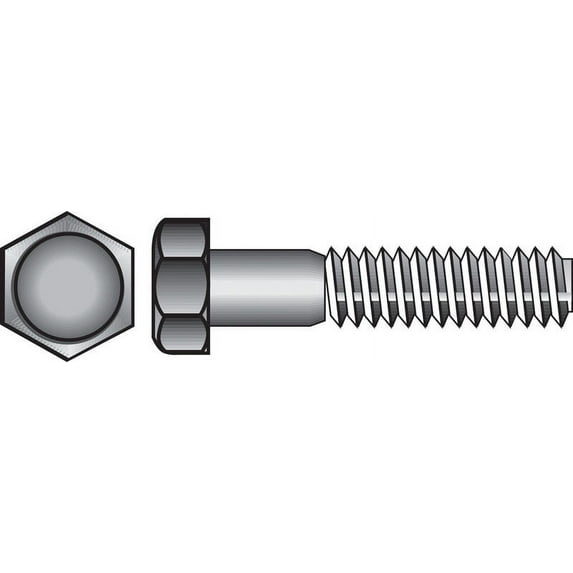 The Hillman Group 1/2" Zinc Plated Steel Hex Bolt