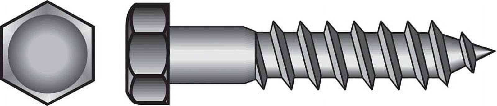The Hillman Group 1/4" Zinc-Plated Steel Hex Lag Screw