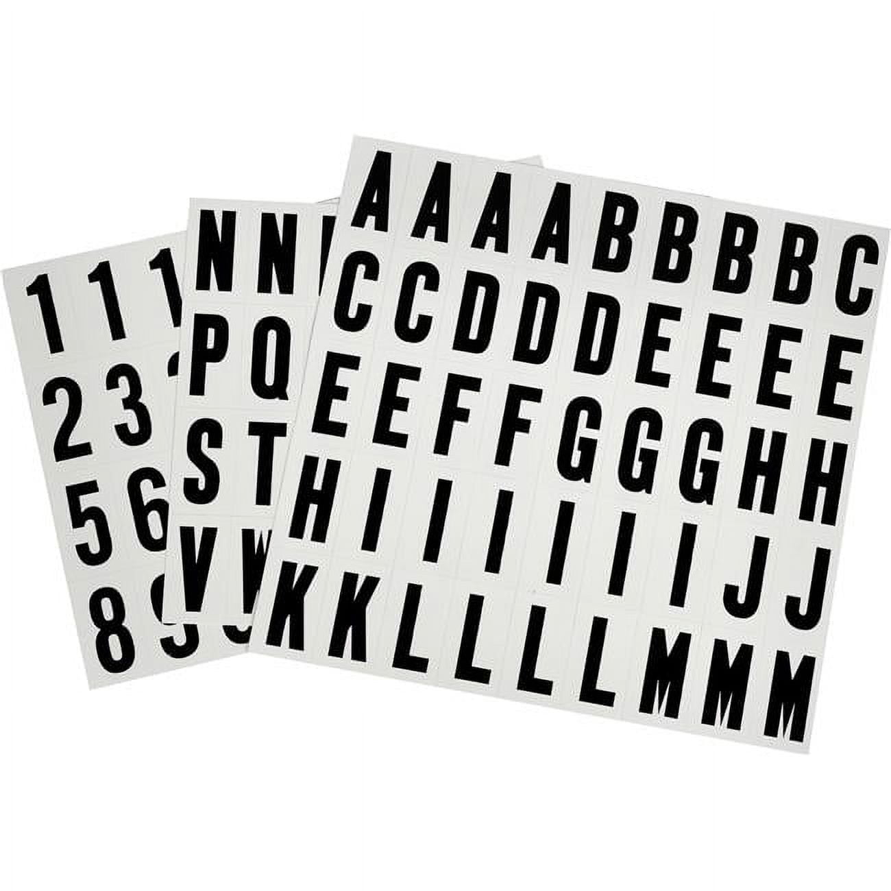Headline Sign 2570 Stick-On EZ Block Letters and Numbers, Black on White,  1-Inch 