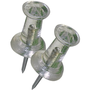 The Hillman Group 100022640 Push Pin, Clear (2)