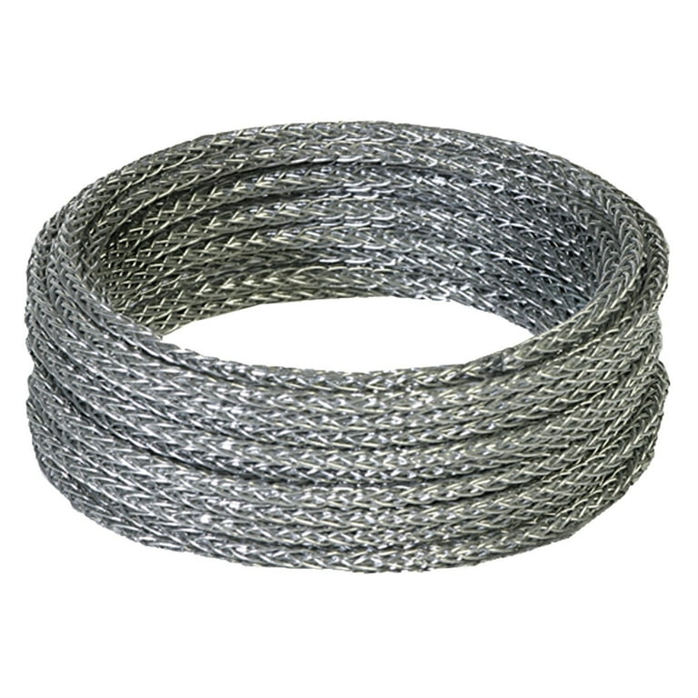 Hillman AnchorWire Steel-Plated Silver Braided Picture Wire 30 lb 10 pk Hillman AnchorWire Steel-Plated Silver Braided Picture Wire 30 lb 10 pk
