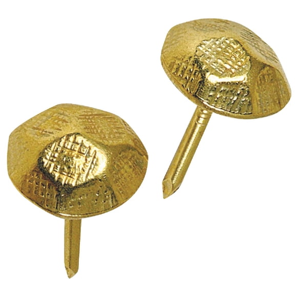 The Hillman Group 122691 Hillman 4.88 in. Furniture Plated Brass Nail Hammered, NO 9H, No Color