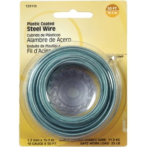 The Hillman Group 123115 18 Plastic Coated Wire, 1-Pack,Teal Plastic