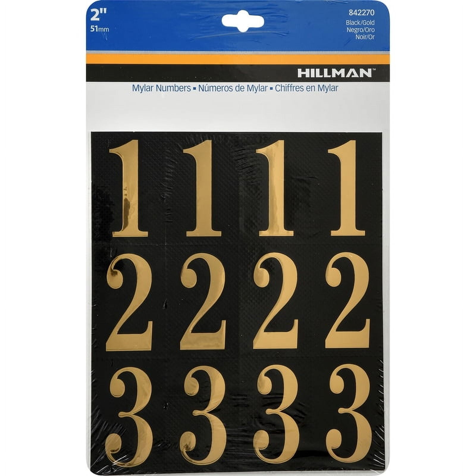 Hillman Zahlen & Buchstaben Kit – 35 Zeichen, Selbstklebend, Für Hausnummern, Schilder & Mehr