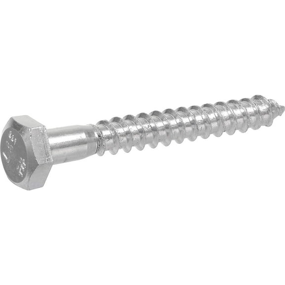 The Hillman Group 230086 Zinc Hex Lag Screw, 3/8" x 2-1/2", 50 Pieces