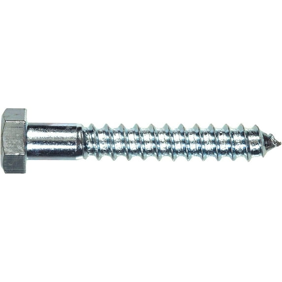 The Hillman Group 230134 Hex Lag Screw, 1/2-Inch X 4-1/2-Inch, Zinc, 25-Pack