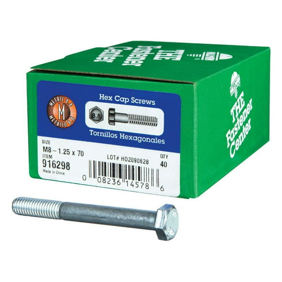 Hillman M8-1.25 mm Metric Heat Treated Zinc Steel Hex Head Cap Screw