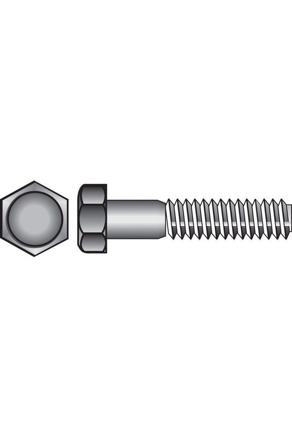 The Hillman Group 3/8" Zinc Plated Steel Hex Bolt