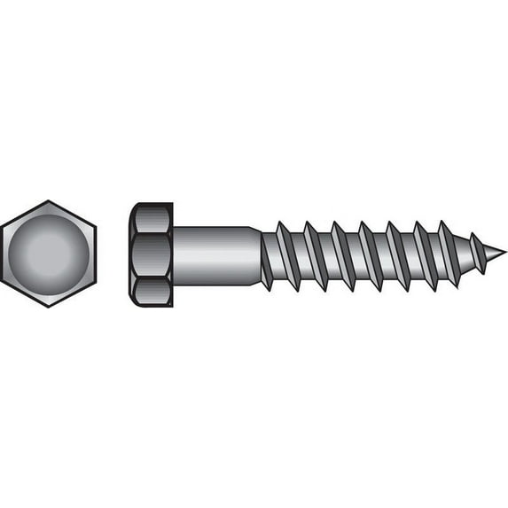 The Hillman Group 3/8" Zinc-Plated Steel Hex Lag Screw