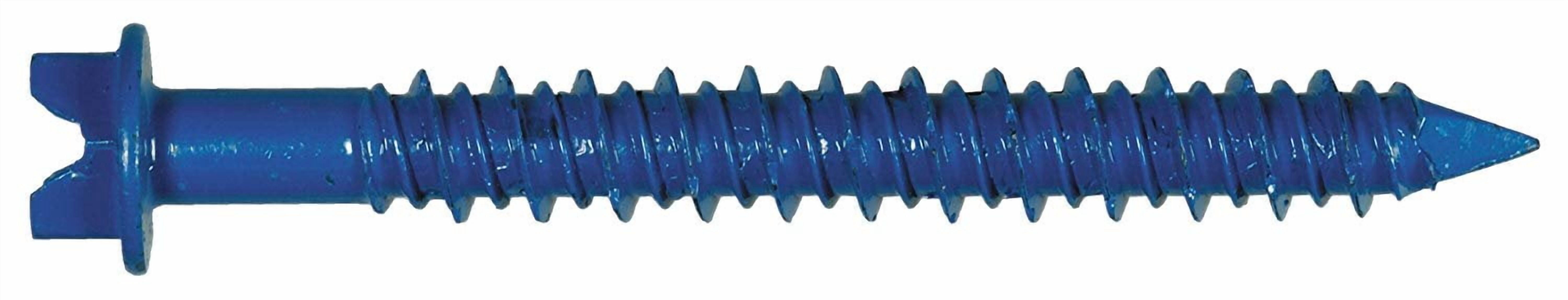The Hillman Group 375294 Hex Washer, Head Slotted Tapper Concrete Screw Anchor, 1/4 x 1-3/4-Inch, 100-Pack