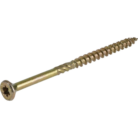 Hillman All Purpose Star Drive Wood Screw - Easy Installation - 9x3 In, Yellow, Zinc Finish
