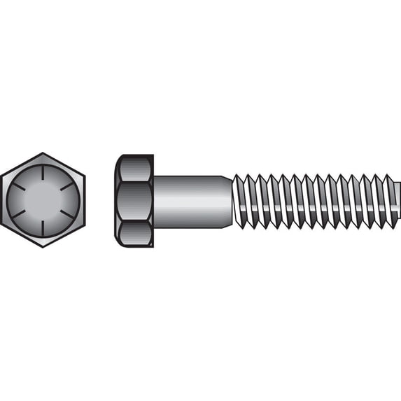 Hillman 5/8" Yellow Dichromate Grade 8 Steel Hex Head Cap Screw