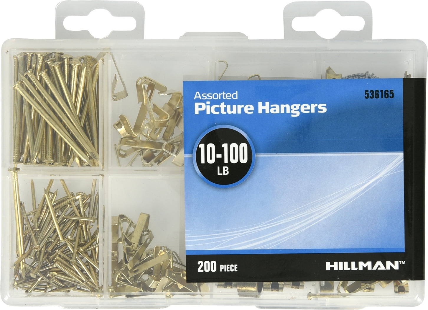 HH36 - 100 Pack - 100lb Zinc Plated Wall Hangers