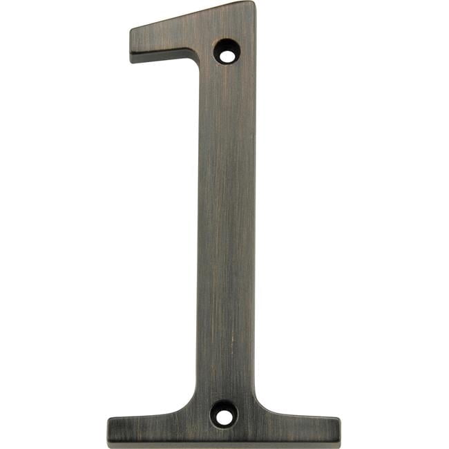 Hillman Group 843241 4 in. Bronze Distinctions Zinc Die-Cast Flush Mount House Number - 1 - 3 Piece