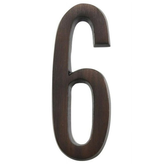 The Hillman Group 843260 4 in. Bronze Aged Distinctions Zinc Die-Cast Adhesive Plaque Number - 6 - 3 Piece