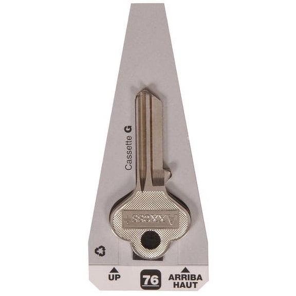Hillman 88523 Axxess+ Brass Auto Key #76, Rubberhead, Replacement Key, Nickel Finish