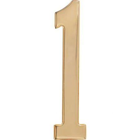 The Hillman Group 848959 Stick-On Domed, Number 1, Gold (2 Pack)