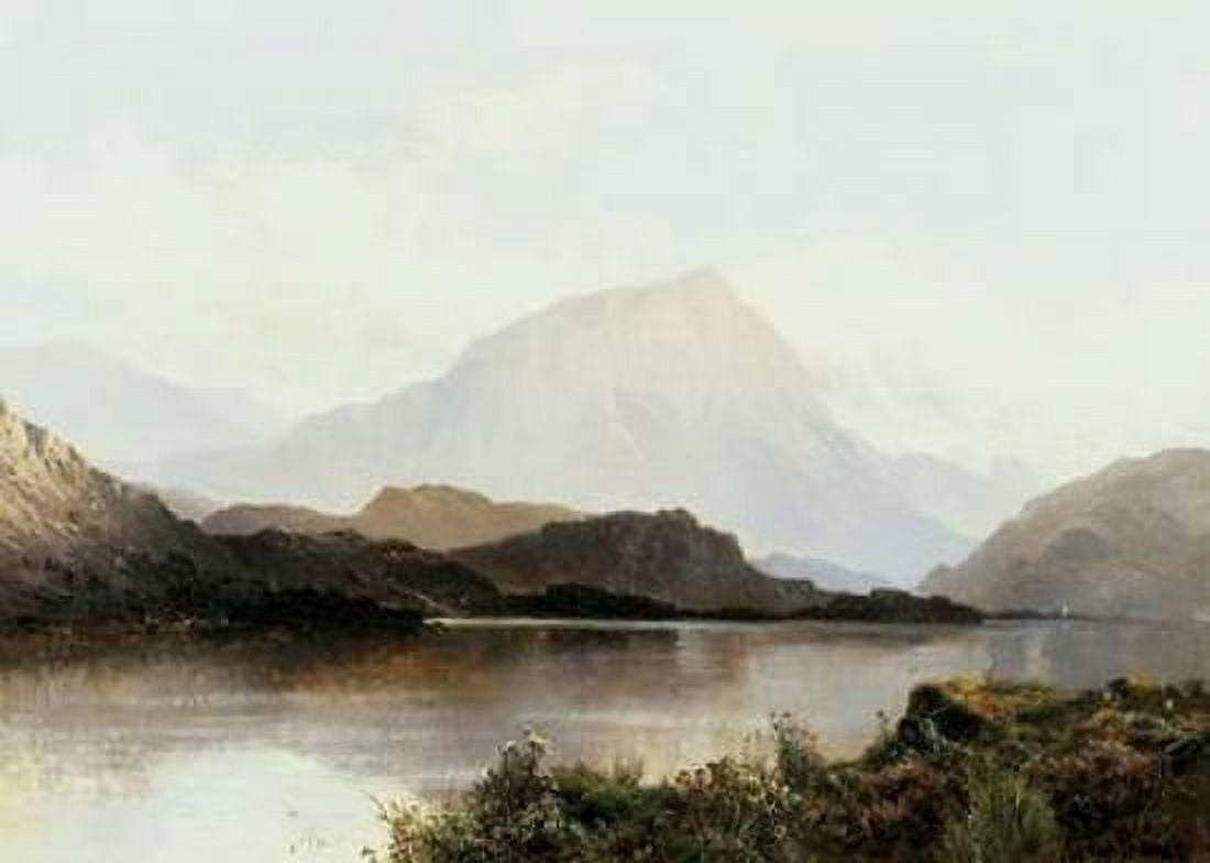 The Hills of Loch Lomond Canvas Art - Alfred De Breanski (20 x 28)