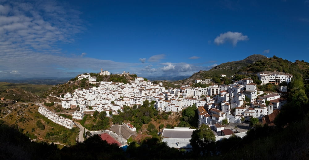 The Hilltop Village of Casares Malaga Province Andalucia Spain Canvas Art - Panoramic Images (27 x 9)