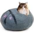thumbnail image 1 of The Himalayan Bazaar Small 1-in-1 Eco-Friendly Felt Cat Bed with Removable Mat, Enchanted Tree, 1 of 4