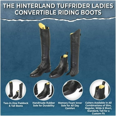 The Hinterland TuffRider Ladies Convertible Riding Boots – Use as Paddock or Tall Boots