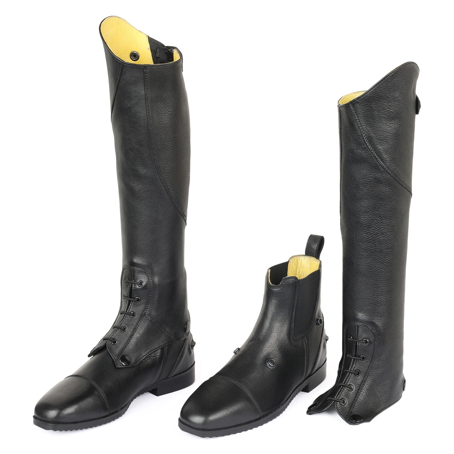 Bottes Paddock Enfant TuffRider - Noir, Taille 4, Zippées Devant