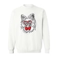 thumbnail image 1 of The Hipster Dog Sweatshirt Women -Image by Shutterstock, Female Small, 1 of 4