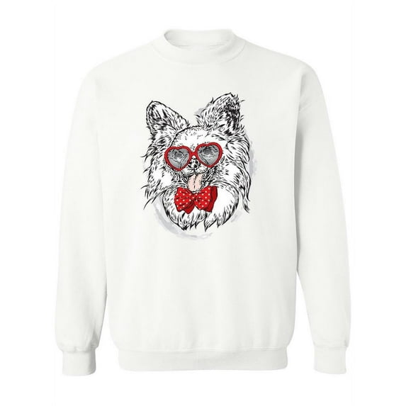 The Hipster Dog Sweatshirt Women -Image by Shutterstock, Female Small