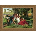 thumbnail image 1 of The Hireling Shepherd 24x18 Gold Ornate Wood Framed Canvas Art by William Holman Hunt, 1 of 2