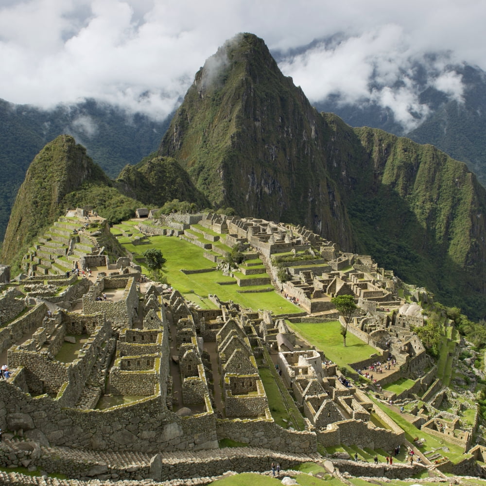 The Historic Inca Site Machu Picchu Peru Canvas Art - Keith Levit Design Pics (15 x 15)