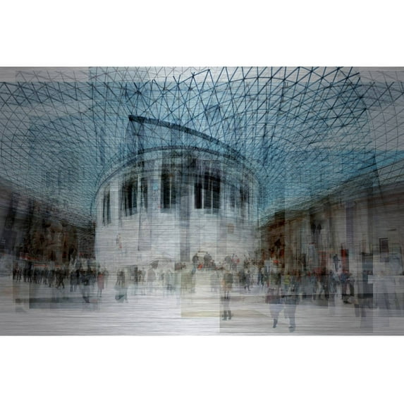 "The History Junction" Painting Print on Brushed Aluminum