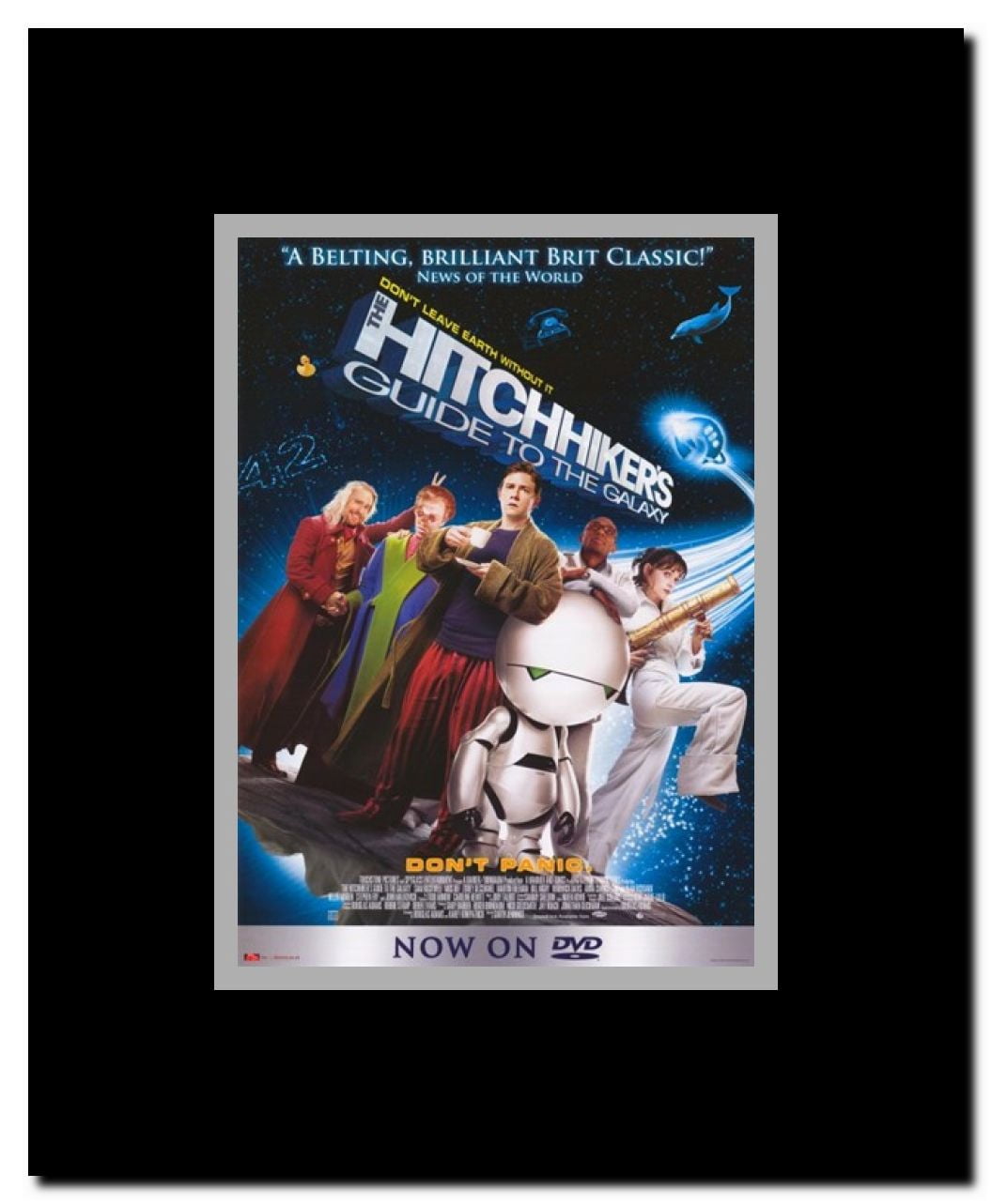 The Hitchhiker's Guide to the Galaxy Framed Movie Poster