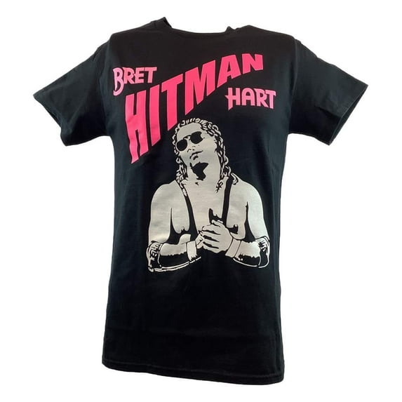 The Hitman Bret Hart White Pose Mens T-shirt S