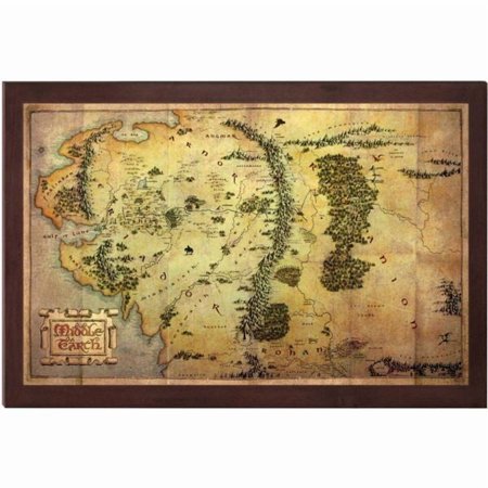 The Hobbit 16 x 12 Inch Map of Middle Earth