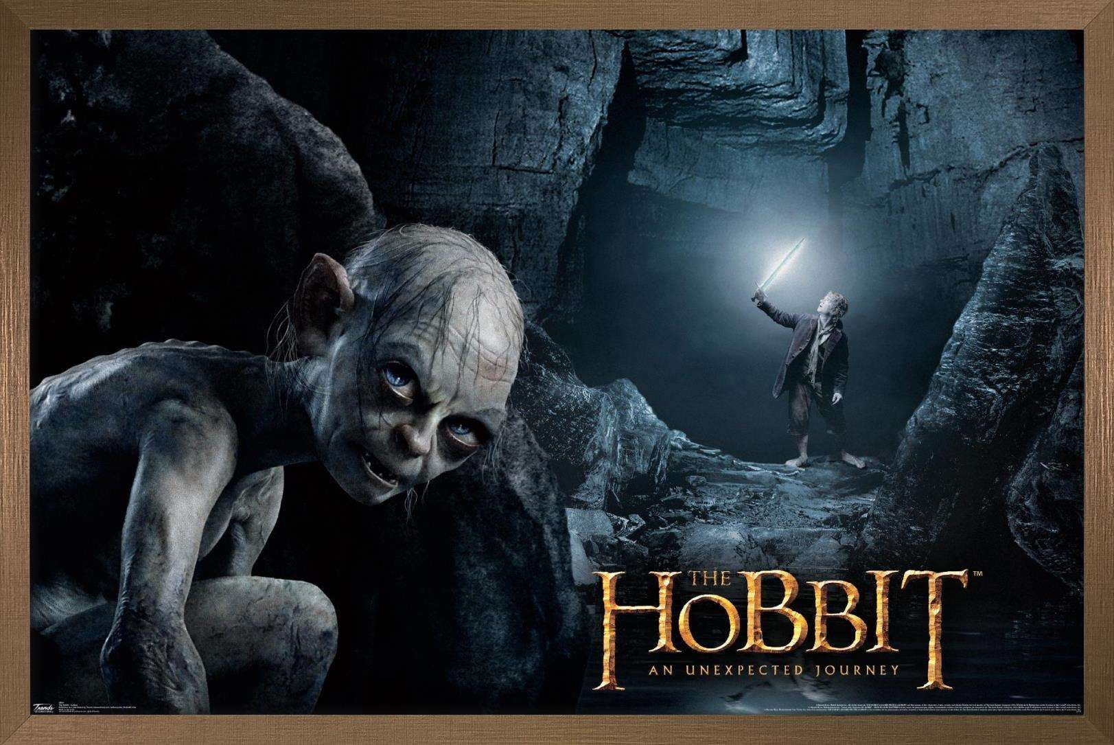 The Hobbit: An Unexpected Journey - Gollum Wall Poster, 14.725" x 22.375", Framed