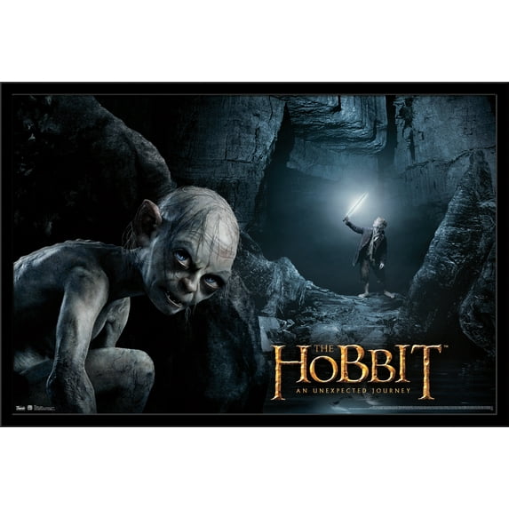 The Hobbit: An Unexpected Journey - Gollum Wall Poster, 22.375" x 34", Framed