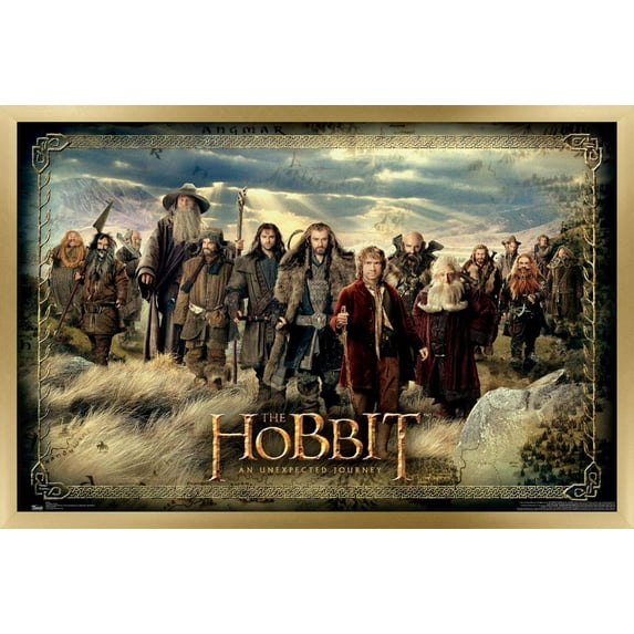 The Hobbit: An Unexpected Journey - Group Wall Poster, 22.375" x 34", Framed