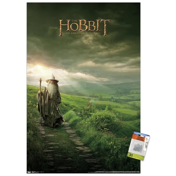 The Hobbit: An Unexpected Journey - One Sheet Wall Poster with Push Pins, 22.375" x 34"
