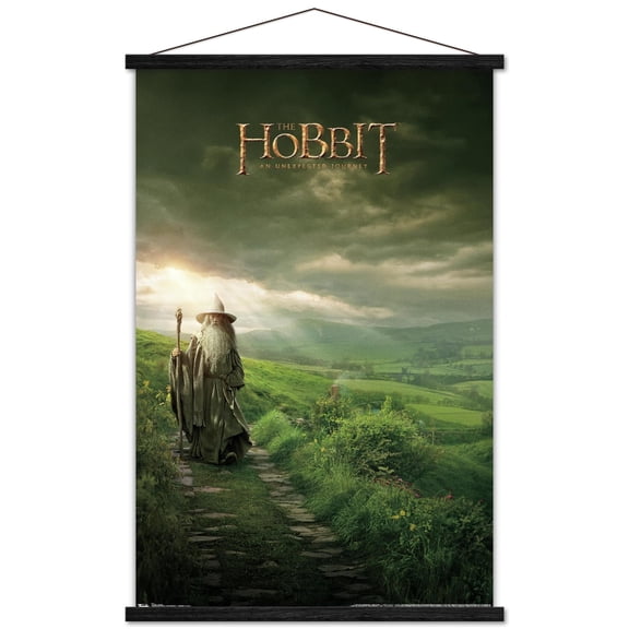 The Hobbit: An Unexpected Journey - One Sheet Wall Poster with Wooden Magnetic Frame, 22.375" x 34"