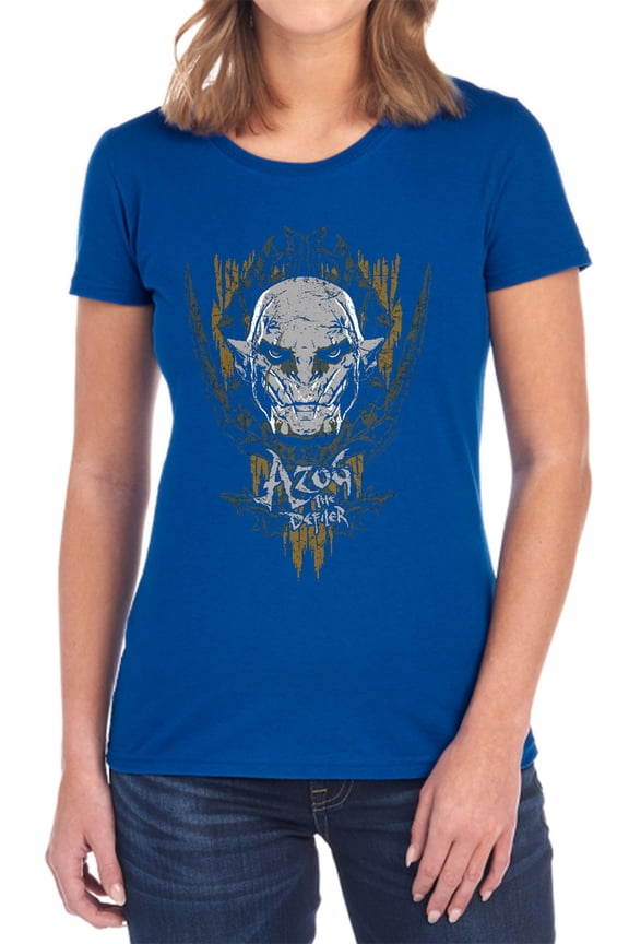 The Hobbit Azog Women's T Shirt, Royal, Large