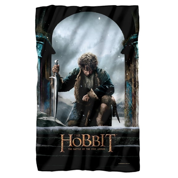 The Hobbit Battle of The Five Armies Kneeling Sword Fleece Blanket 36' x 58'