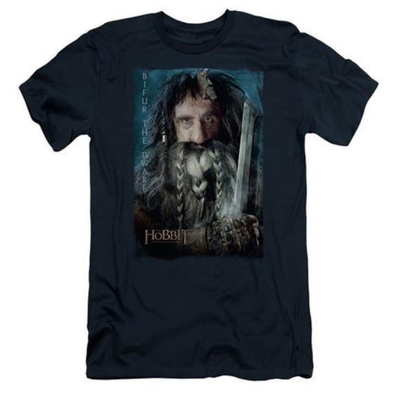The Hobbit-Bifur Short Sleeve Adult 30-1 Tee- Navy - Medium
