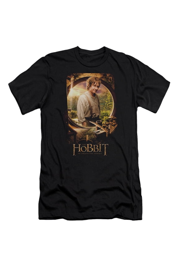 The Hobbit - Bilbo Poster - Premium Slim Fit Short Sleeve Shirt - X-Large