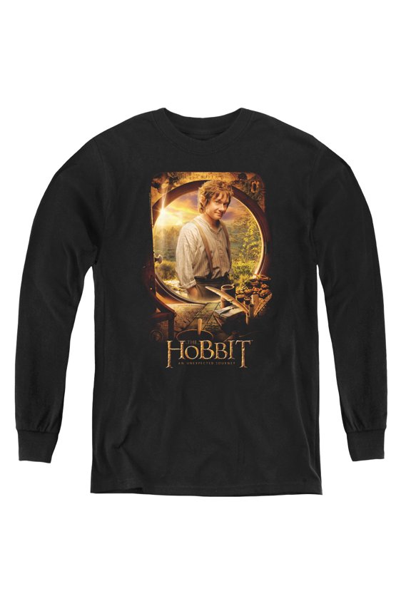 The Hobbit - Bilbo Poster - Youth Long Sleeve Shirt - Large